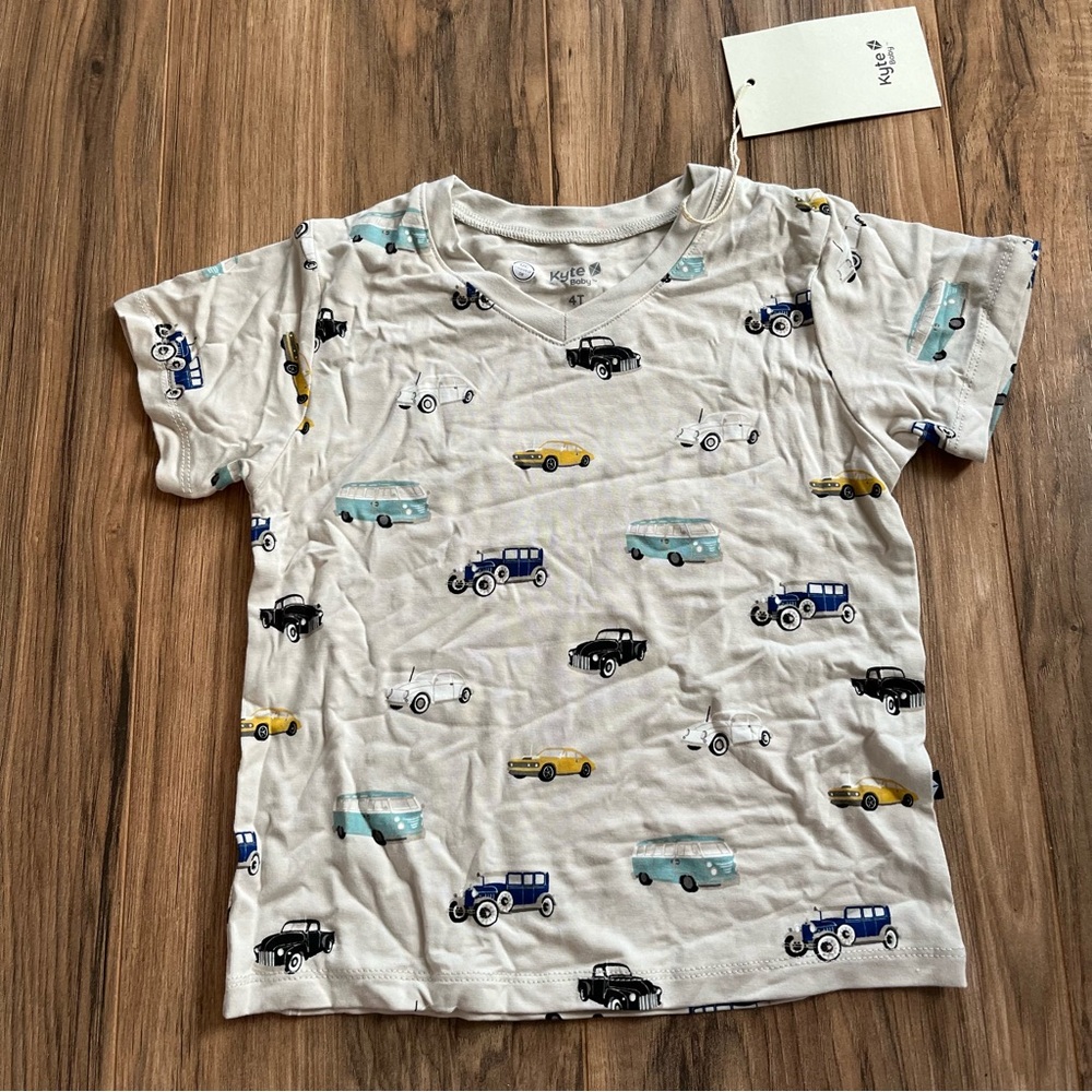 NWT Kyte Baby Vintage Cars Toddler Shirt